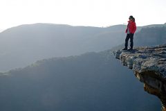 On the edge of Hanging Rock