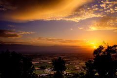 Sunset in Cortona, Italy.