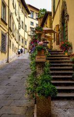 Inside the beautiful city of Cortona, Italy.