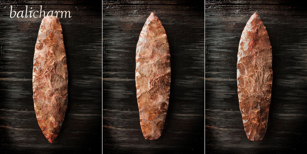 Ancient chert (flint) blades from Missouri, USA, with X100