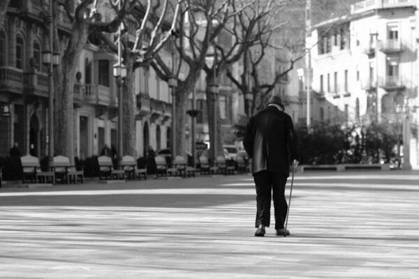 Man with walking stick 2