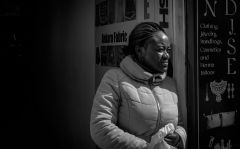 Dublin woman in the rare sunlight