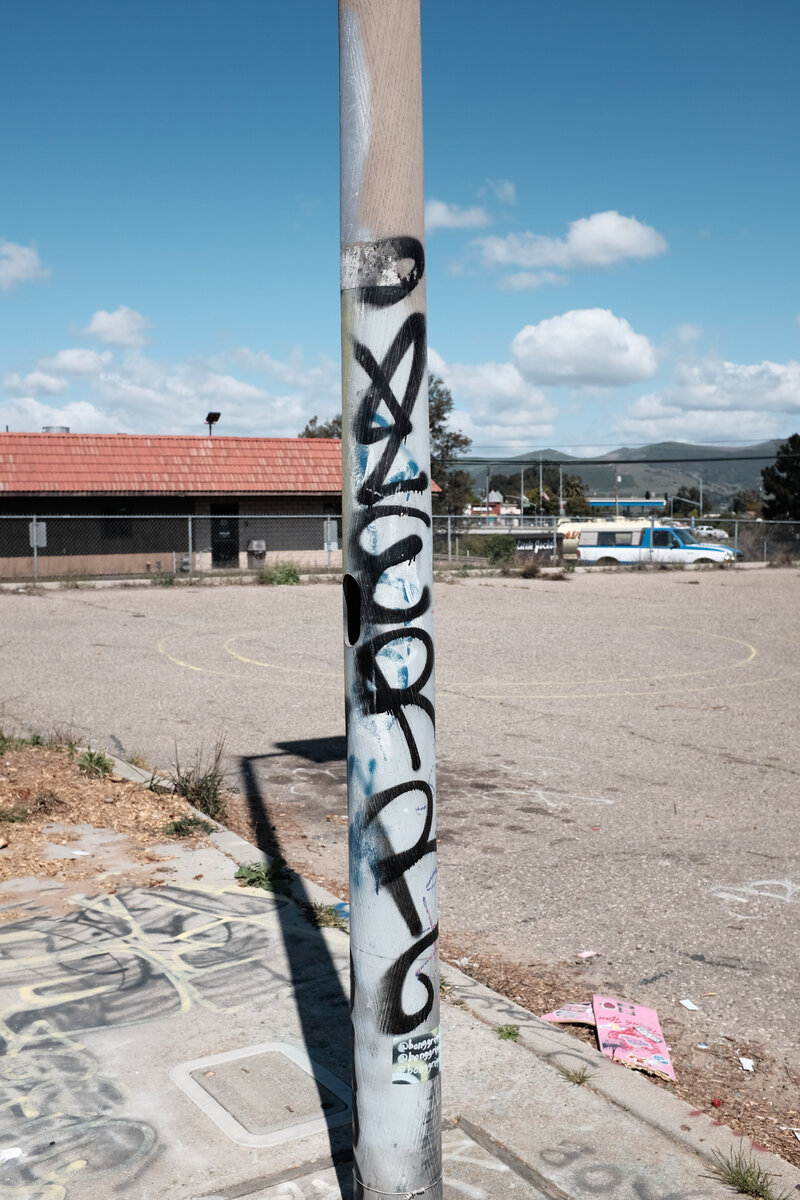 Graffitied skate spot